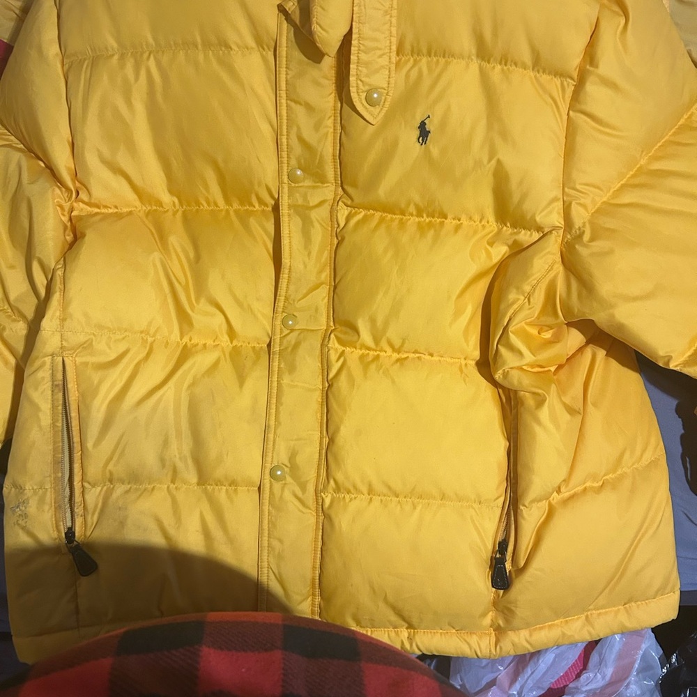 Yellow Polo Puffer Jacket